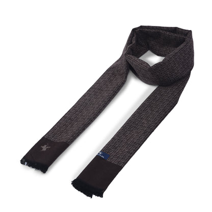 Men Brown Printed Winter Warm Casual Muffler