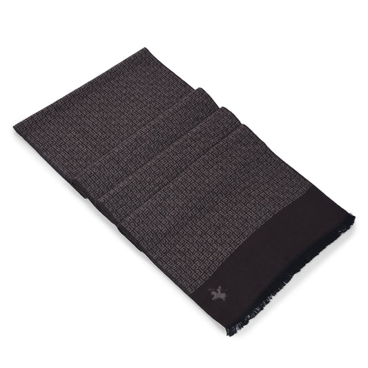 Men Brown Printed Winter Warm Casual Muffler