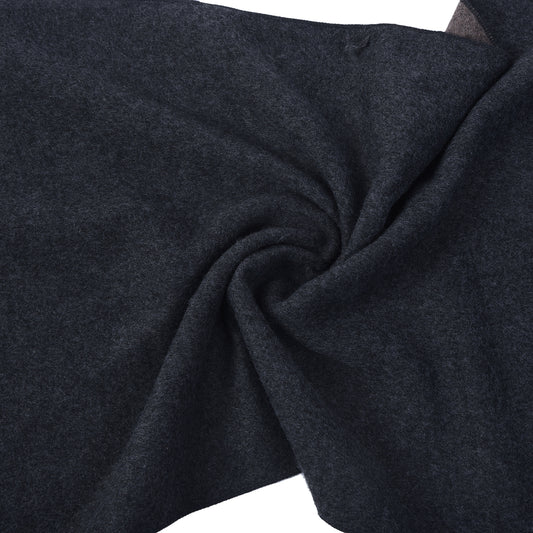 Men Dark Grey Brown Solid Winter Warm Casual Muffler