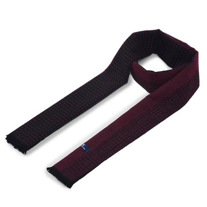 Men Maroon Printed Winter Warm Casual Muffler