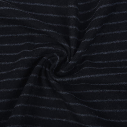 Men Black Striped Winter Warm Casual Muffler