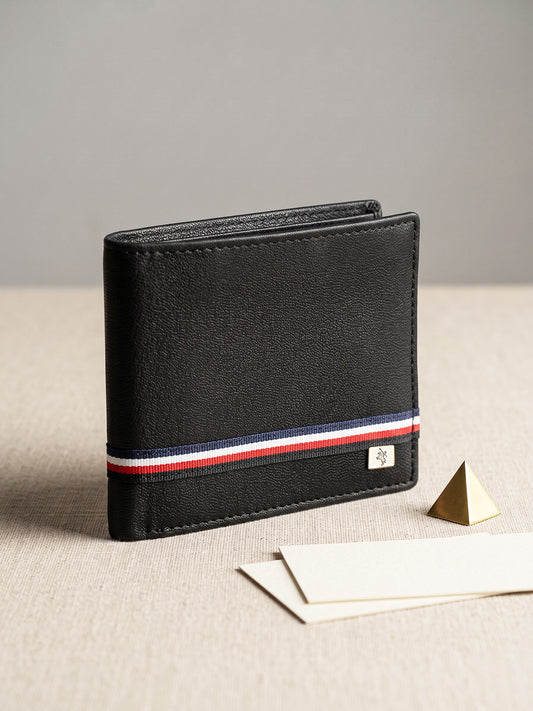 Men Black Bifold Wallet