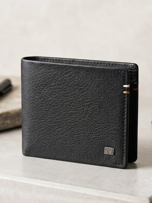 Men Black Bifold Wallet