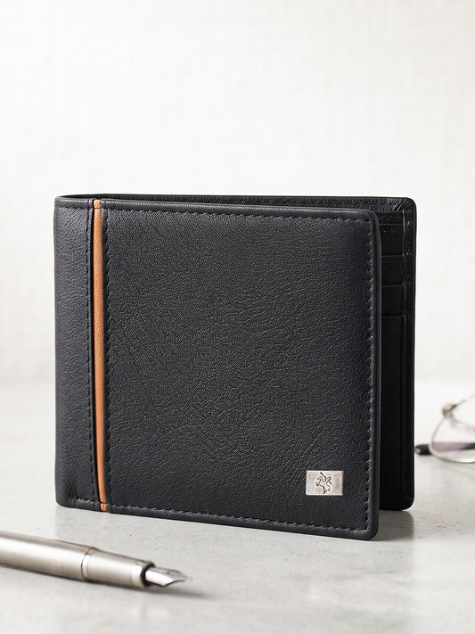 Men Black Bifold Wallet