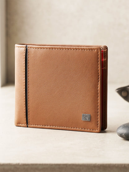 Men Tan Bifold Wallet