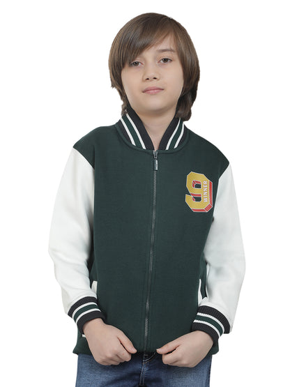 Casual Sweatshirt for Boys l Breathable & Soft with Color Fastness Regular Fit Mock Neck Fleece Fabric Printed Pattern