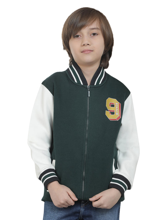 Casual Sweatshirt for Boys l Breathable & Soft with Color Fastness Regular Fit Mock Neck Fleece Fabric Printed Pattern