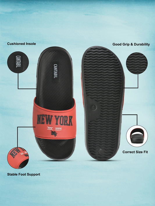 Casual Slider for Men | Lightweight & Comfortable with Cushioned Insole EVA Upper synthetic Sole Slip on Closure