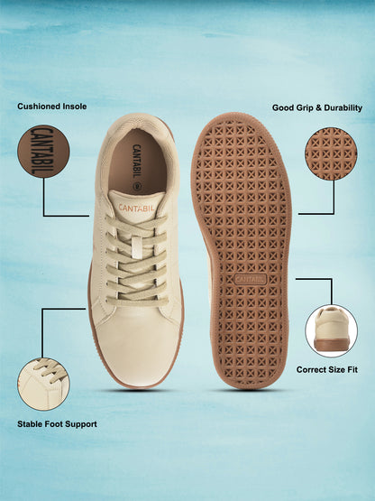 Casual Sneaker Shoes for Men | Lightweight & Comfortable with Cushioned Insole PU Upper TPR Sole Lace Up Closure