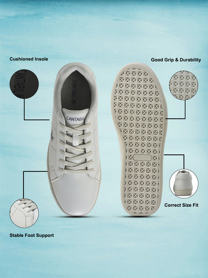 Casual Sneaker Shoes for Men | Lightweight & Comfortable with Cushioned Insole PU Upper TPR Sole Lace Up Closure