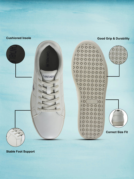 Casual Sneaker Shoes for Men | Lightweight & Comfortable with Cushioned Insole PU Upper TPR Sole Lace Up Closure