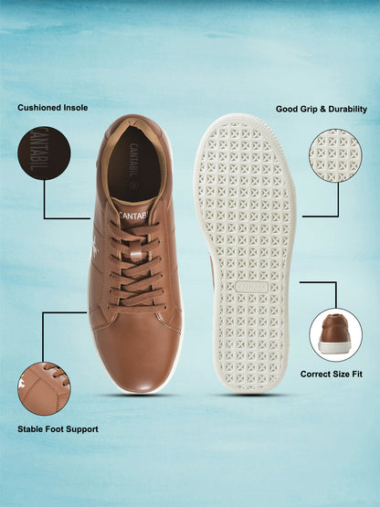Casual Sneaker Shoes for Men | Lightweight & Comfortable with Cushioned Insole PU Upper TPR Sole Lace Up Closure