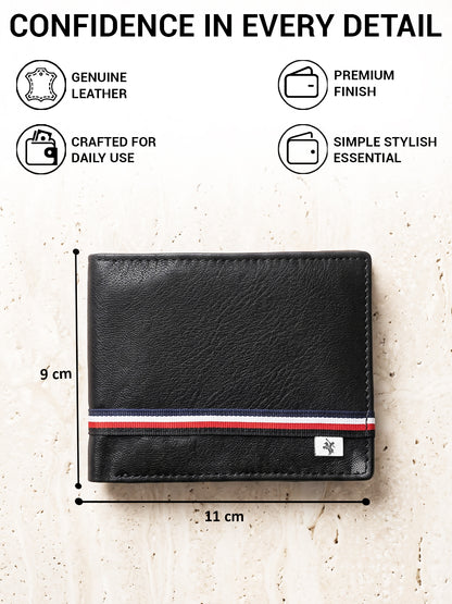 Men Black Bifold Wallet