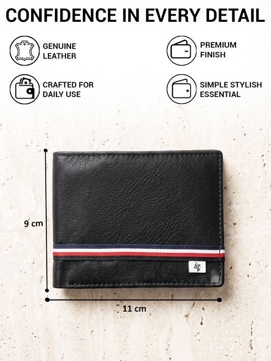 Men Black Bifold Wallet
