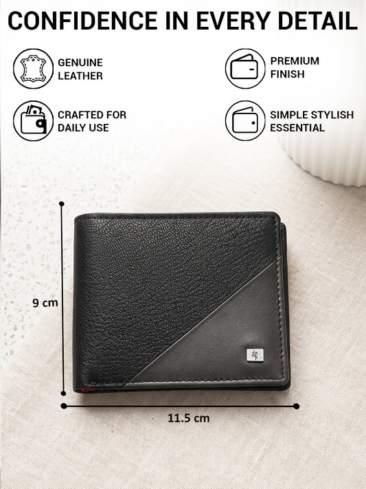 Men Black Bifold Wallet