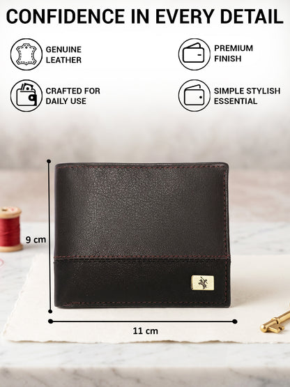 Men Brown Bifold Wallet