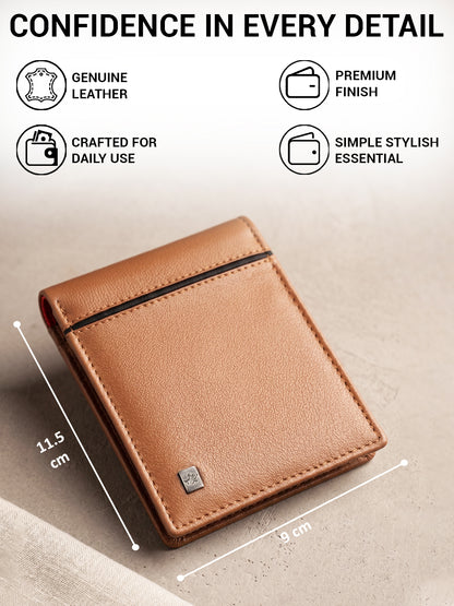 Men Tan Bifold Wallet