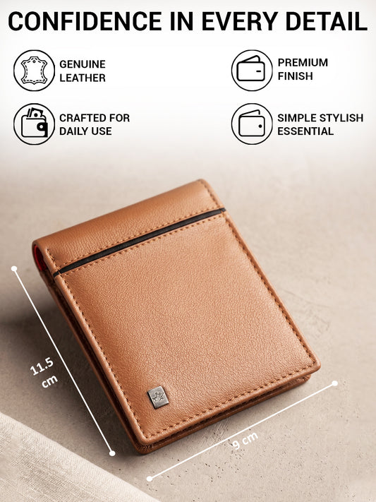 Men Tan Bifold Wallet