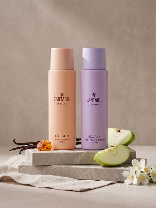 Luxury Long Lasting Exotica & Blossom Body Spray Mist for Men & Women | Pack of 2 x 200ml