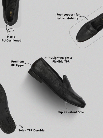 Men's Black Solid Formal Shoes