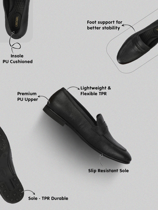 Men's Black Solid Formal Shoes