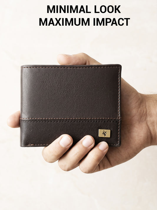 Men Brown Bifold Wallet