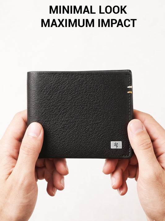Men Black Bifold Wallet