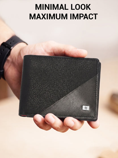 Men Black Bifold Wallet