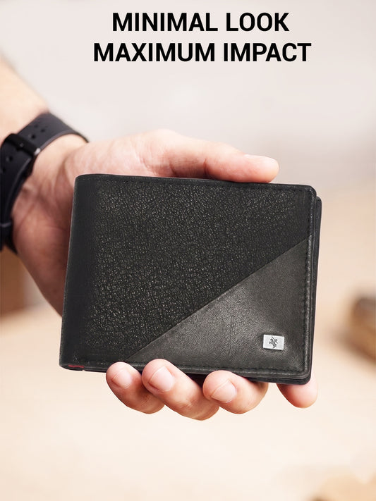 Men Black Bifold Wallet