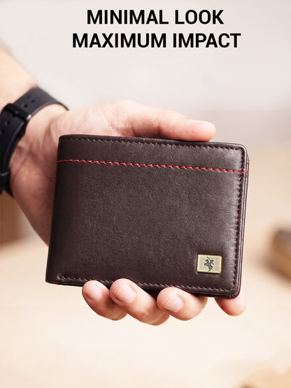 Men Brown Bifold Wallet
