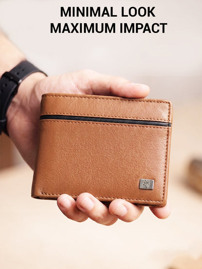 Men Tan Bifold Wallet