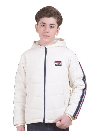 Casual Jacket for Boys l Breathable & Soft with Color Fastness Regular Fit Hooded Neck Nylon Fabric Solid Pattern