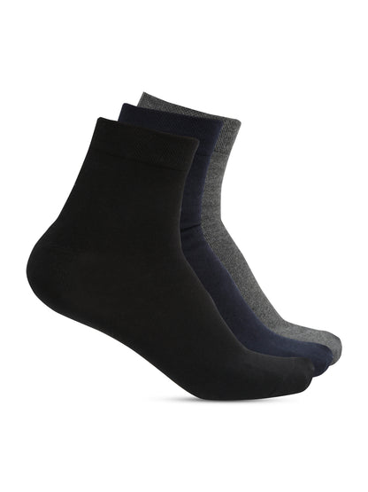 Men's Mix (Navy,Grey,Black) Basic Ankle length Socks -Pack of 3