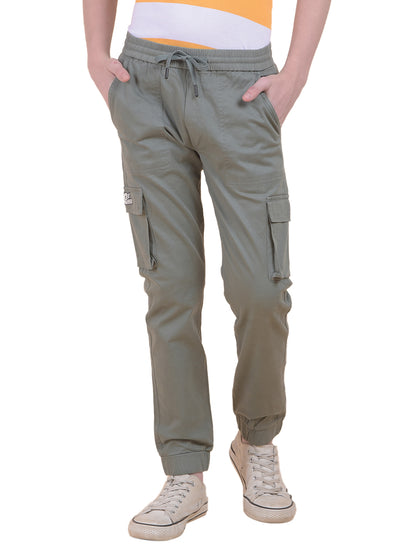 Casual Jogger for Boys l Breathable & Soft with Color Fastness Regular Fit Cotton Fabric Button Closure Solid Pattern