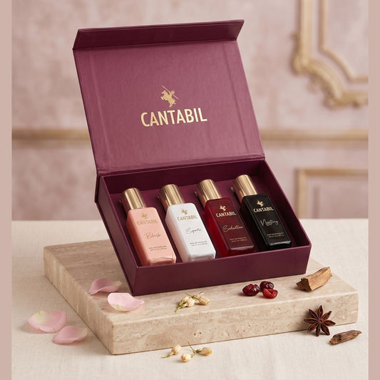Cantabil Unisex Mystery, Blush, Seduction & Spark Long Lasting Perfume Gift Set Pack of 4 | 80ml