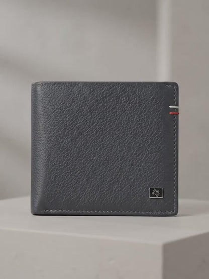 Men Navy Blue Bifold Wallet