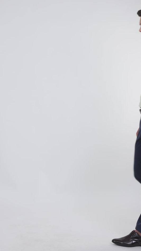 Men's Light Green Formal Self Textured Full Sleeve Shirt