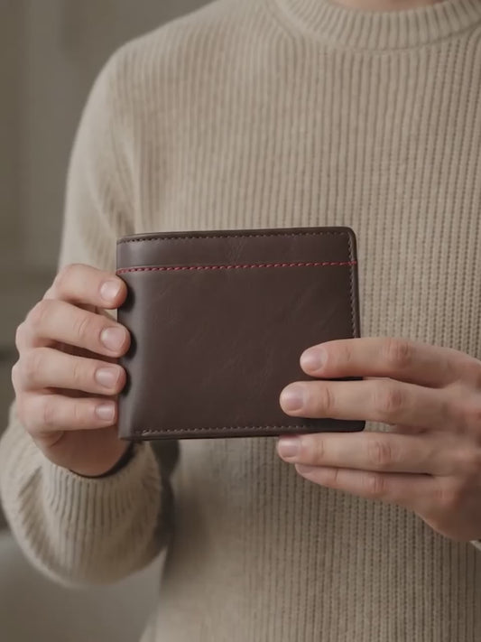 Men Brown Bifold Wallet