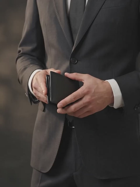 Men Black Bifold Wallet