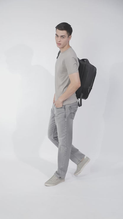 12 Litre Laptop Backpack Upto 18 inchs Laptop for School, Office, College & Travel Bag for Men and Women (Black) | 3 Compartments, Side Pocket, Padded Shoulder Strap, Smooth-Glide Zippers
