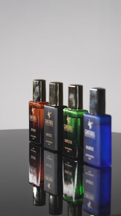 Luxury Long Lasting Impulse, Desire, Mystic & Marine Perfume for Men & Women | 4x20ml with Lemon, Jasmine & Musk | Eau De Parfum
