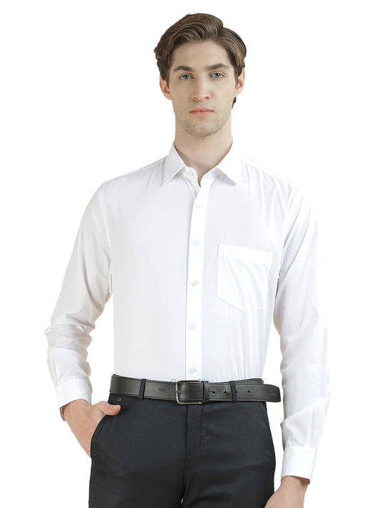 Formal Shirt for Men l Breathable & Soft with Color Fastness Regular Fit Pure Cotton Fabric Solid Pattern