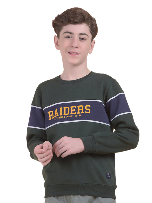 Casual Sweatshirt for Boys l Breathable & Soft with Color Fastness Regular Fit Round Neck Fleece FabricPrinted Pattern (Copy)