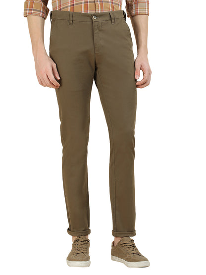 Casual Trousers for Men l Breathable & Soft with Color Fastness Regular Fit Cotton Blend Fabric Solid Pattern