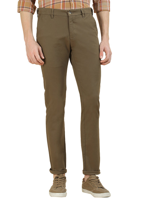 Casual Trousers for Men l Breathable & Soft with Color Fastness Regular Fit Cotton Blend Fabric Solid Pattern