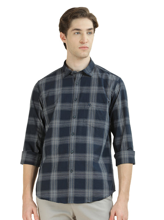 Casual Shirt for Men l Breathable & Soft with Color Fastness Slim Fit Pure Cotton Fabric Checkered Pattern