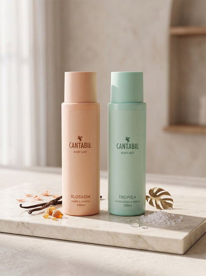 Luxury Long Lasting Blossom & Tropica Body Spray Mist for Men & Women | Pack of 2 x 200ml
