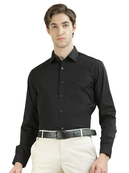 Formal Shirt for Men l Breathable & Soft with Color Fastness Regular Fit Cotton Blend Fabric Solid Pattern