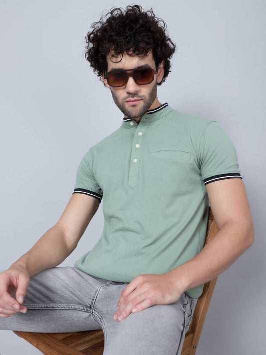 Men Light Green T-Shirt