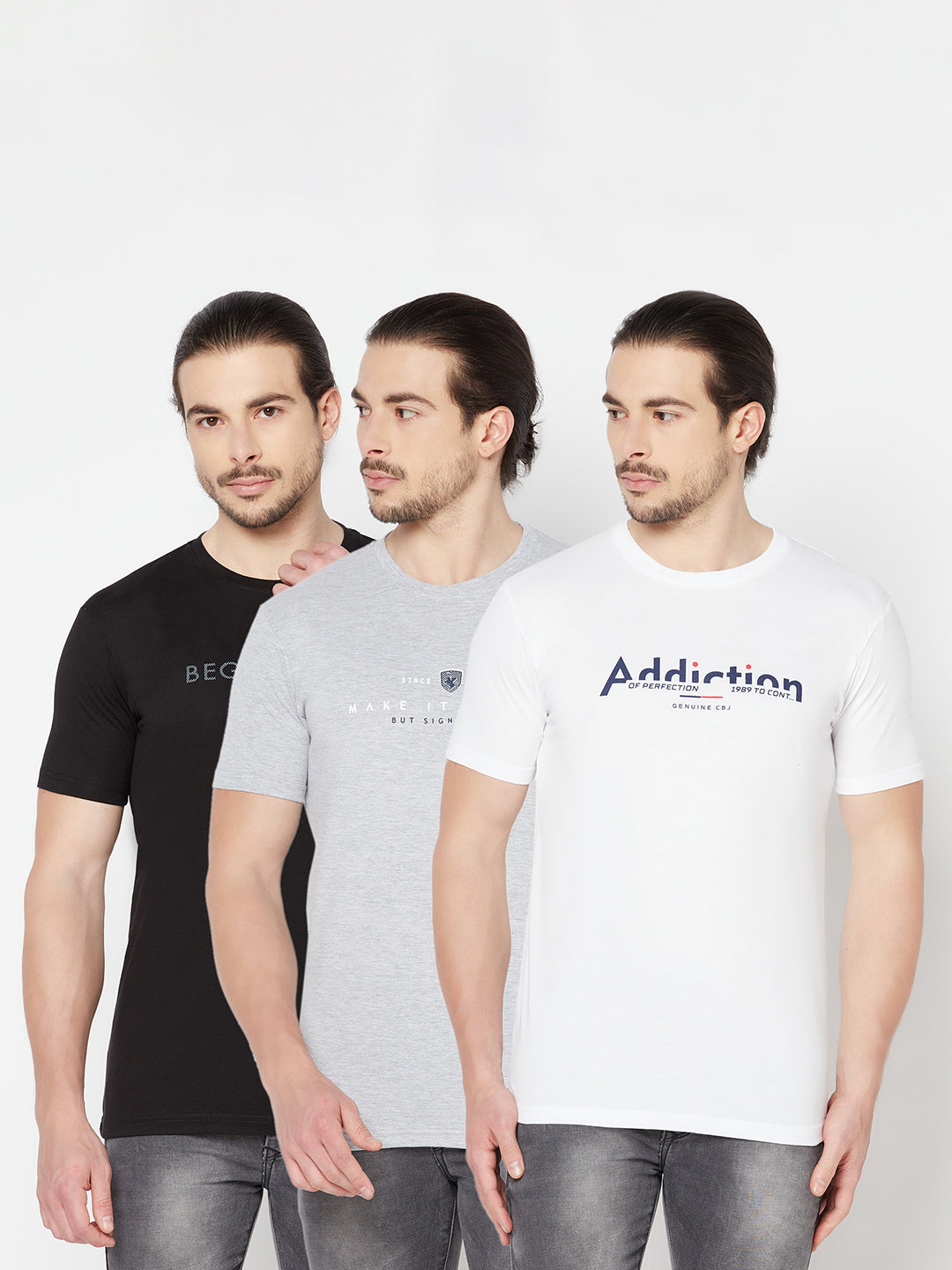 Cantabil Men's Pack of 3 T-Shirts (6817756250251)